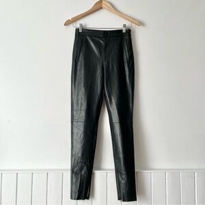 Zara Black Faux Leather Hi-Rise Leggings Size XS
